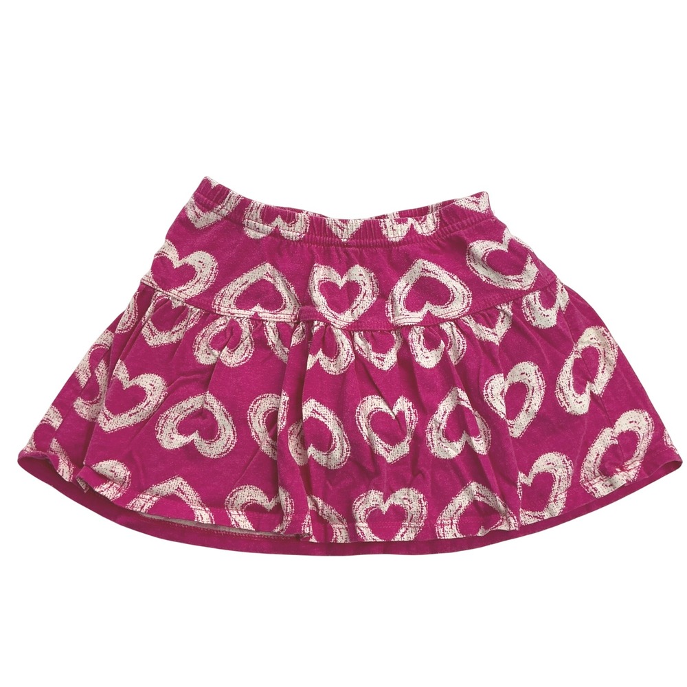 Jumping Beans Pink Skort Kids Size 6 Heart Print Cotton Active Skirt